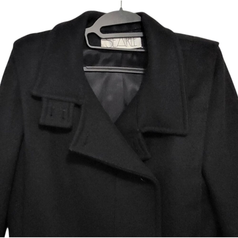 Classic Black Wool Coat for Women - Picture 5 of 12